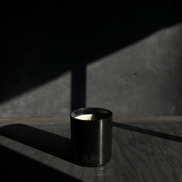 FLWR signature candle-Handcrafted soy candles with eco-friendly cotton-paper wicks and natural essential oil scents in reusable and recyclable tumblers.